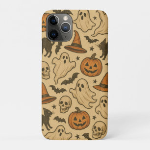 Retro Spooky Icons auf Cream Background Case-Mate iPhone Hülle