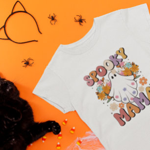 Retro Spooky Mama Ghost halloween 80er Vibe T-Shirt