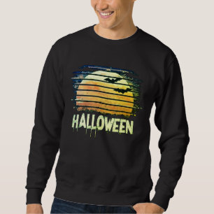 Retro Spooky Moon Halloween Sweatshirt