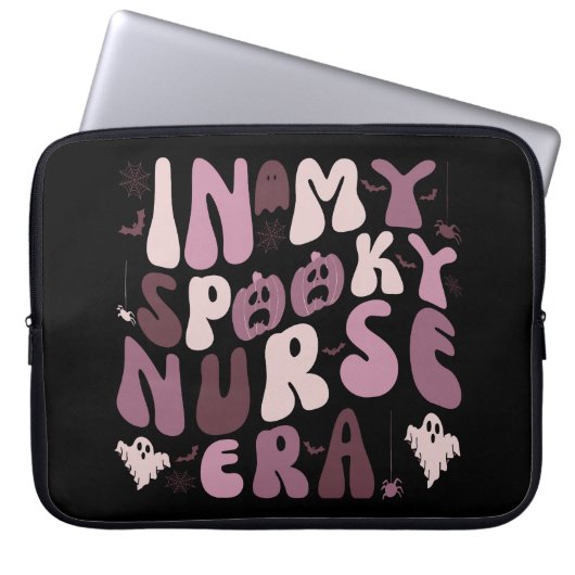 Retro Spooky Nurse Quote Halloween Laptopschutzhülle (Vorderseite)