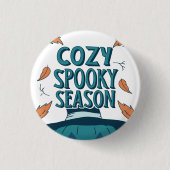 Retro Spooky Pumpkin Halloween Gemütliche Spooky J Button (Vorderseite)