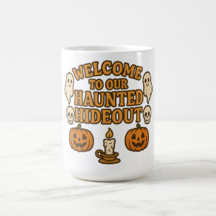 Retro Spooky Spuk Ghosts Hideout Niedliches Hallow Verwandlungstasse
