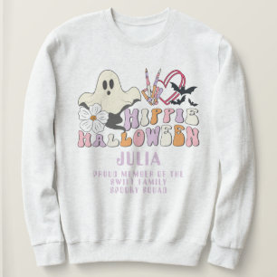 Retro Spooky Squad Peace Liebe Hippie Halloween Sweatshirt