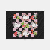 Retro Spooky Strawberry Ghost Halloween Ghost Cott Fleecedecke (Vorderseite (Horizontal))