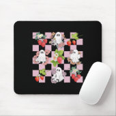 Retro Spooky Strawberry Ghost Halloween Ghost Cott Mousepad (Mit Mouse)