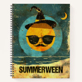 Retro Spooky Summer Goth Hexe's Sun Notizblock (Vorderseite)