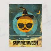 Retro Spooky Summer Goth Hexe's Sun Postkarte (Vorderseite)