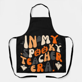 Retro Spooky Teacher Era Halloween Schürze