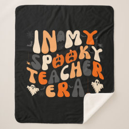 Retro Spooky Teacher Era Halloween Sherpadecke
