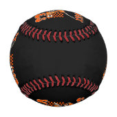 Retro Spooky Vibes Dabbing Skeleton Halloween Baseball (Vorderseite)
