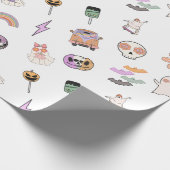 Retro Spooky Vibes Halloween Geschenkpapier (Ecke)