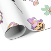 Retro Spooky Vibes Halloween Geschenkpapier (Rolleneckpunkt)