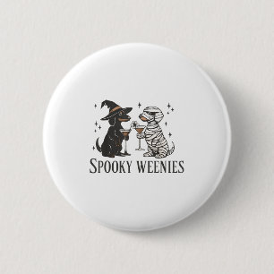 Retro Spooky Weenween Dackel Spooky Se Button
