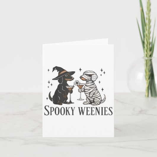 Retro Spooky Weenween Dackel Spooky Se Karte (Vorderseite)