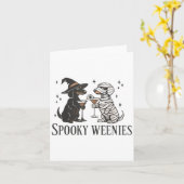 Retro Spooky Weenween Dackel Spooky Se Karte (Gelbe Blume)