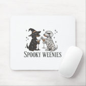 Retro Spooky Weenween Dackel Spooky Se Mousepad (Mit Mouse)