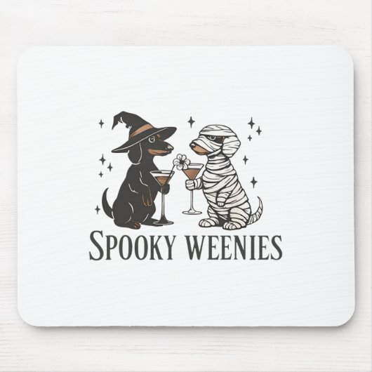 Retro Spooky Weenween Dackel Spooky Se Mousepad (Vorne)