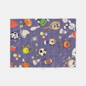 Retro Sport Squad: Vintage Cartoon Athletics Fleecedecke (Vorderseite (Horizontal))