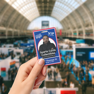Retro-Sportkarten-Konventions-VIP-Fotobadge Ausweis