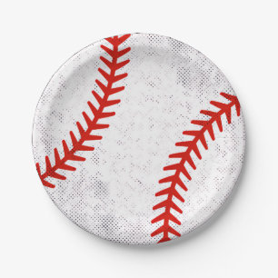 Retro-Sportstyle im Vintage-Baseball-Look Pappteller