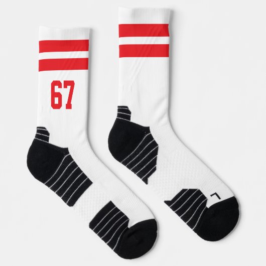 Retro-Sportvorlage Socken (Rechts)