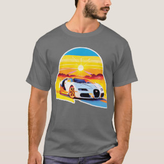Retro-Sportwagen-Design Mädchen Retro T-Shirt