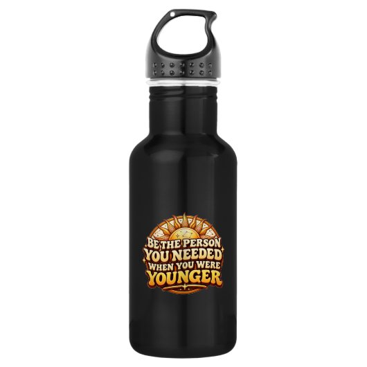 Retro-Sportwasserflasche Edelstahlflasche (Vorderseite)