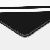 Retro Sporty Deep Red Schwarz-weiß Racing Stripes Schreibtischunterlage (Ecke)