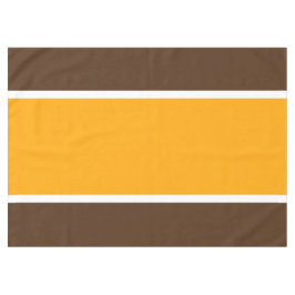 Retro Sporty Golden Yellow White Brown Streifen Tischdecke