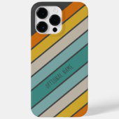 Retro Sporty Streifen aquamariner, handgeschrieben Case-Mate iPhone Hülle (Rückseite)