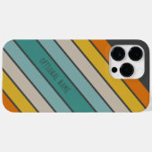 Retro Sporty Streifen aquamariner, handgeschrieben Case-Mate iPhone Hülle (Rückseite (Horizontal))