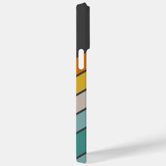 Retro Sporty Streifen aquamariner, handgeschrieben Case-Mate iPhone Hülle (Rückseite / Rechts)