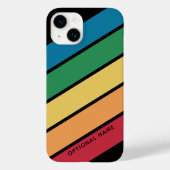 Retro Sporty Streifen Regenbogen mit dem Namen sch Case-Mate iPhone Hülle (Rückseite)