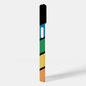 Retro Sporty Streifen Regenbogen mit dem Namen sch Case-Mate iPhone Hülle (Rückseite / Rechts)