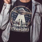 Retro Sprich nicht mit Strangers UFO T-Shirt