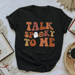 Retro spricht mir Spooky Ghost Halloween Pumpkin T-Shirt