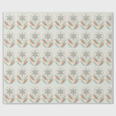Retro Spring Blume Geschenkpapier (Flach)