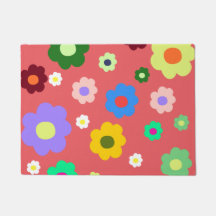 Retro Spring Blume Vintager Blumeneintrag Rug