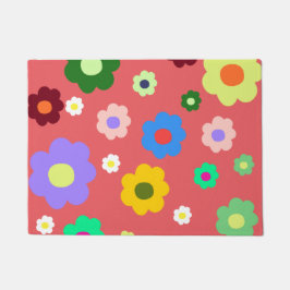 Retro Spring Blume Vintager Blumeneintrag Rug Fußmatte
