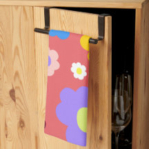 Retro Spring Blume Vintages Blumengeschirr Handtuc