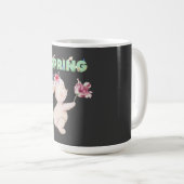 Retro Spring Bunny with Tulip Graphic Tee Kaffeetasse (VorderseiteRechts)