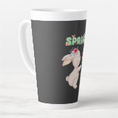 Retro Spring Bunny with Tulip Graphic Tee Milchtasse (Linke Ecke)