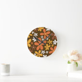 Retro Spring Daisies #2 #decor #art Runde Wanduhr (Zuhause)