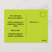 Retro Spring Floral New Address Postkarte (Rückseite)