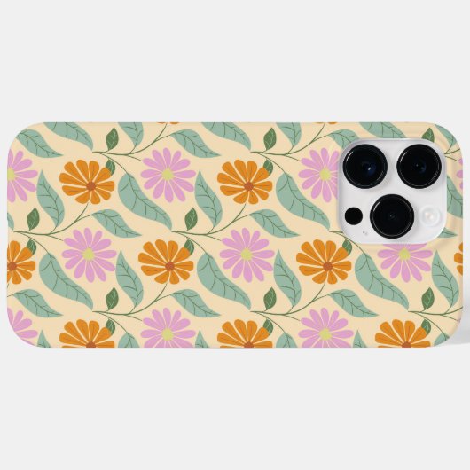 Retro spring flowers Case-Mate iPhone hülle (Rückseite (Horizontal))