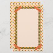 Retro Spring Hand Drawn Faux Washi Floral Mix Briefpapier (Vorne/Hinten)