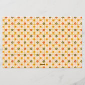 Retro Spring Hand Drawn Faux Washi Floral Stripe Briefpapier (Rückseite)