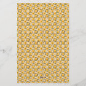 Retro Spring Hand Drawn Groovy Floral Check Notes Briefpapier (Rückseite)