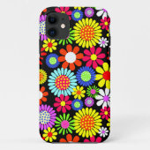 Retro Spring Hippie Blume Power Case-Mate iPhone Hülle (Rückseite)
