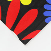 Retro Spring Hippie Blume Power Fleecedecke (Ecke)